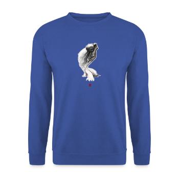 Sketchy Turtle - Unisex Sweatshirt - royal blue - Front - Alina (178cm) & Michal (187cm)