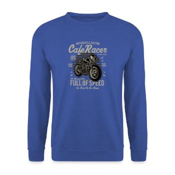 Cafe Racer - Unisex Pullover - Royalblau - Vorne - Alina (178cm) & Michal (187cm)