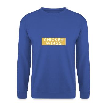 Poulet Hähnchen Chicken Wings - Unisex Pullover - Royalblau - Vorne - Alina (178cm) & Michal (187cm)