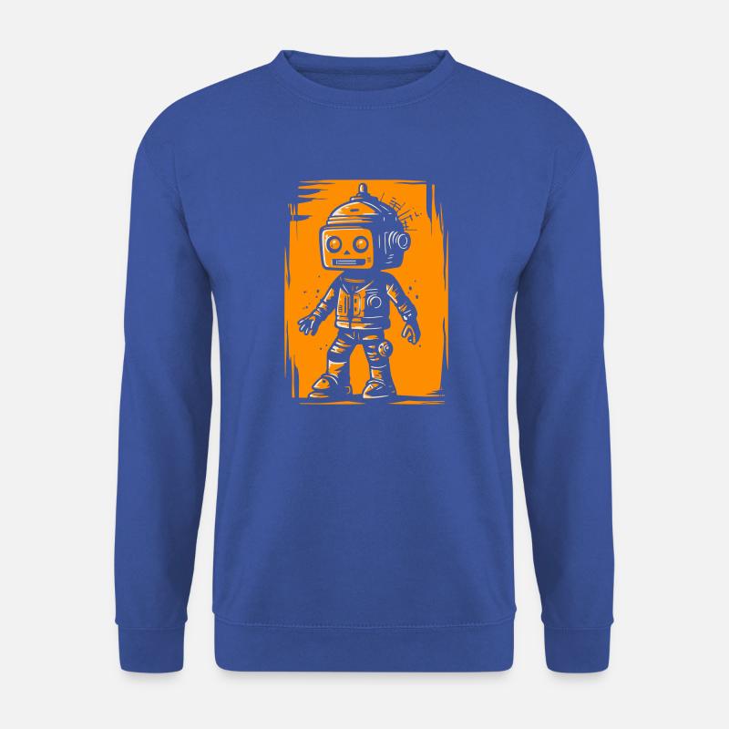 Retro Roboter - Unisex Pullover - Royalblau