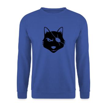 Fox black - Unisex Pullover - Royalblau - Vorne - Alina (178cm) & Michal (187cm)
