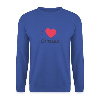 I Love Creuse - Sweat-shirt Unisexe - bleu royal - Devant - Alina (178cm) & Michal (187cm)