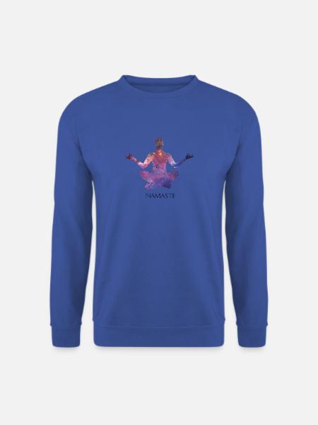 YOGA ASIEN BUDDHA NAMASTE MEDITATION - Unisex Pullover - Royalblau