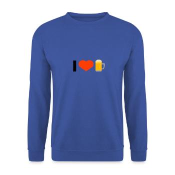I love - Unisex Sweatshirt - royal blue - Front - Alina (178cm) & Michal (187cm)