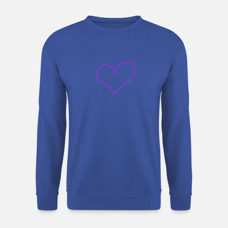 Lila Herz Geschenkidee Geschenk Idee - Unisex Pullover - Royalblau