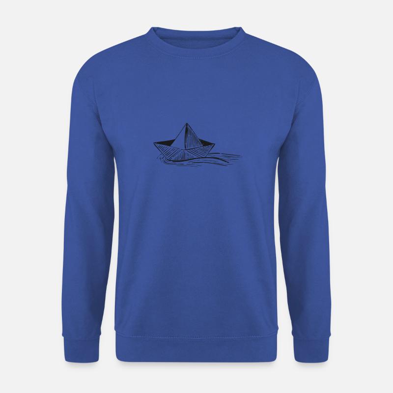 Papierboot Papierschiff Basteln Geschenk Wasser - Unisex Pullover - Royalblau