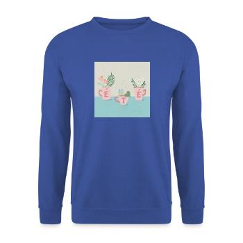 fleurs d'été - Unisex Sweatshirt - royal blue - Front - Alina (178cm) & Michal (187cm)