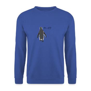 I'm off! - Unisex Pullover - Royalblau - Vorne - Alina (178cm) & Michal (187cm)