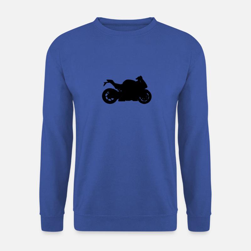 Simple Motorcycle! Black - Unisex Pullover - Royalblau