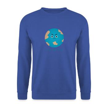 How Dare You | Greta - Unisex Pullover - Royalblau - Vorne - Alina (178cm) & Michal (187cm)