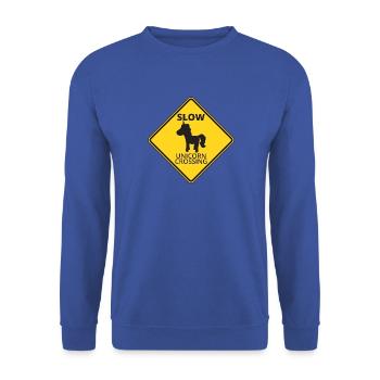 Passage lent de la Licorne - Sweat-shirt Unisexe - bleu royal - Devant - Alina (178cm) & Michal (187cm)