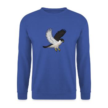 Wanderfalke Fliegt - Unisex Pullover - Royalblau - Vorne - Alina (178cm) & Michal (187cm)
