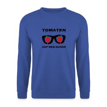 tomates sur les yeux - Sweat-shirt Unisexe - bleu royal - Devant - Alina (178cm) & Michal (187cm)