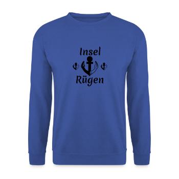 insel rügen - Unisex Pullover - Royalblau - Vorne - Alina (178cm) & Michal (187cm)