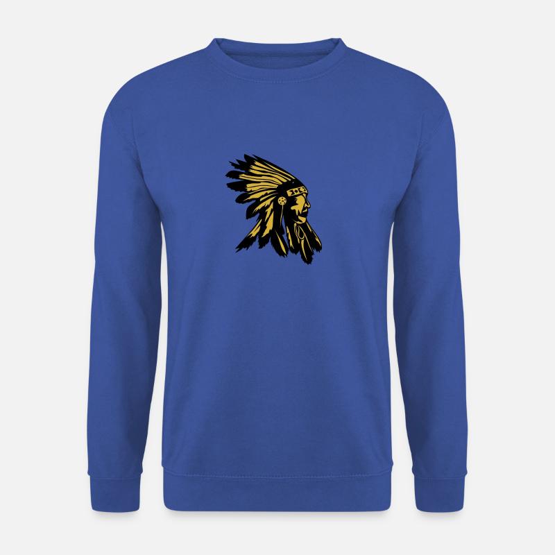 Indianer Kopf Native American - Unisex Pullover - Royalblau
