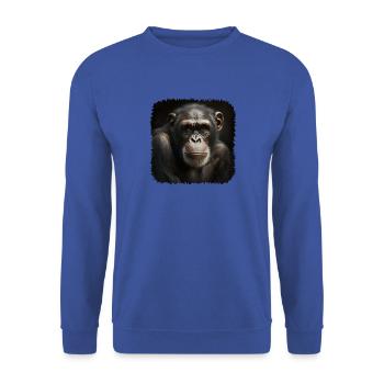Schimpansen sind unsere nächsten Verwandten - Unisex Pullover - Royalblau - Vorne - Alina (178cm) & Michal (187cm)