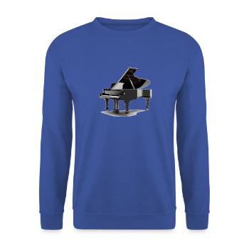 Le piano à queue a une large gamme de sonorités - Sweat-shirt Unisexe - bleu royal - Devant - Alina (178cm) & Michal (187cm)