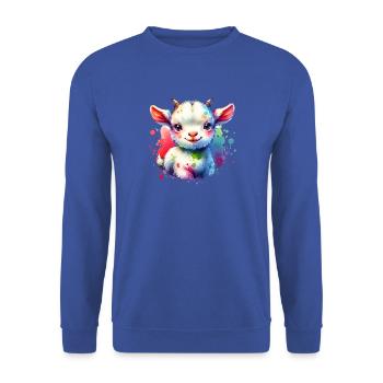 Cute Goat, Animal Lover, Farm, Lamb Farmer - Unisex Sweatshirt - royal blue - Front - Alina (178cm) & Michal (187cm)