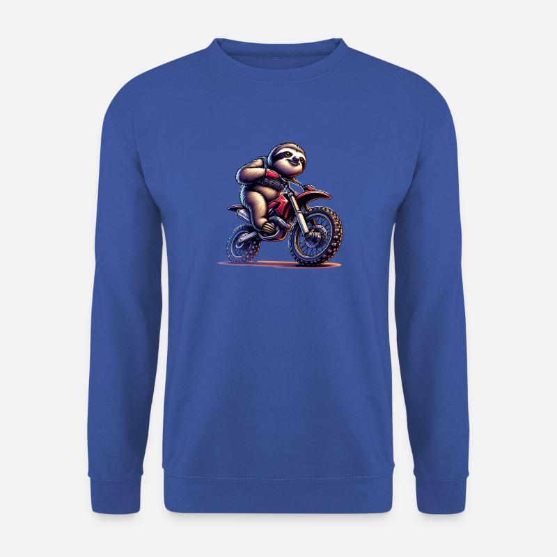 Cool Sloth Enduro Motocross Design - Unisex Pullover - Royalblau
