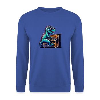 Conception de mélomane de pianiste de dinosaure - Sweat-shirt Unisexe - bleu royal - Devant - Alina (178cm) & Michal (187cm)