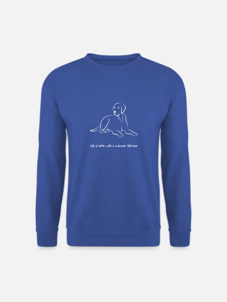 Life is better with a Labrador Retriever - Unisex Pullover - Royalblau