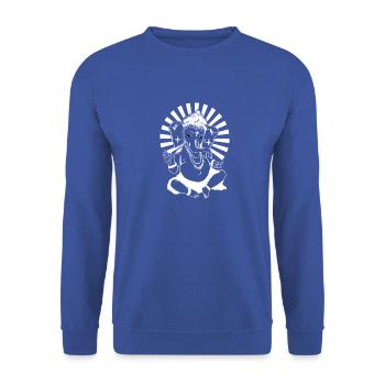 Yoga ganesha Mantra shanti Namaste shiva om Zen lo - Unisex Pullover - Royalblau - Vorne - Alina (178cm) & Michal (187cm)