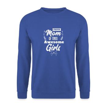 proud mom - Unisex Sweatshirt - royal blue - Front - Alina (178cm) & Michal (187cm)