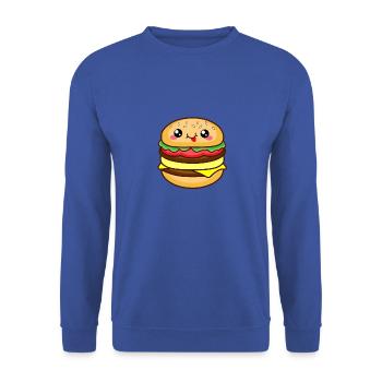 Burgers with smiling face - Unisex Sweatshirt - royal blue - Front - Alina (178cm) & Michal (187cm)