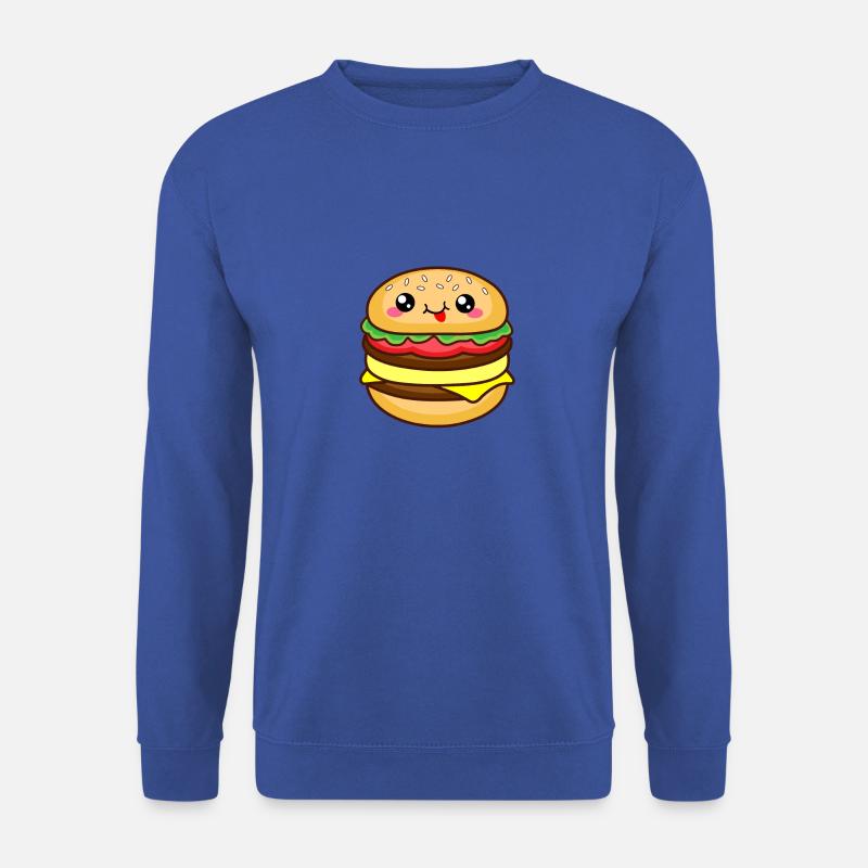 Burger mit lächelndem Gesicht - Unisex Pullover - Royalblau