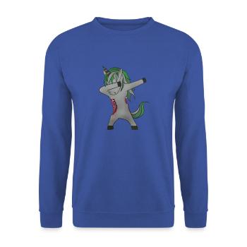 Halloween Dabbing Zombie Unicorn - Unisex Sweatshirt - royal blue - Front - Alina (178cm) & Michal (187cm)