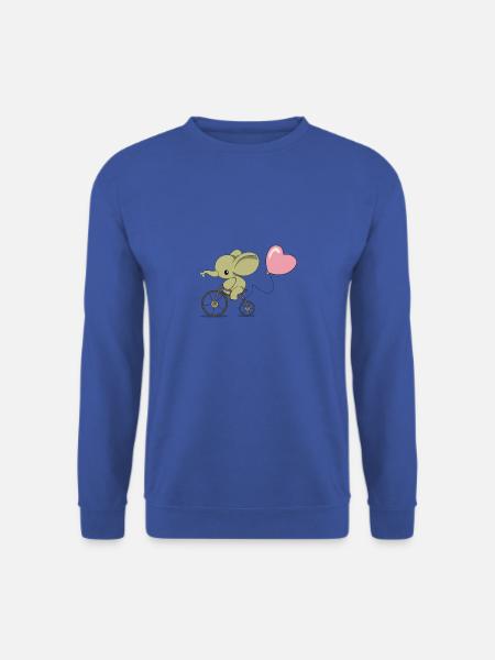 Bicycling elephant - Unisex Sweatshirt - royal blue