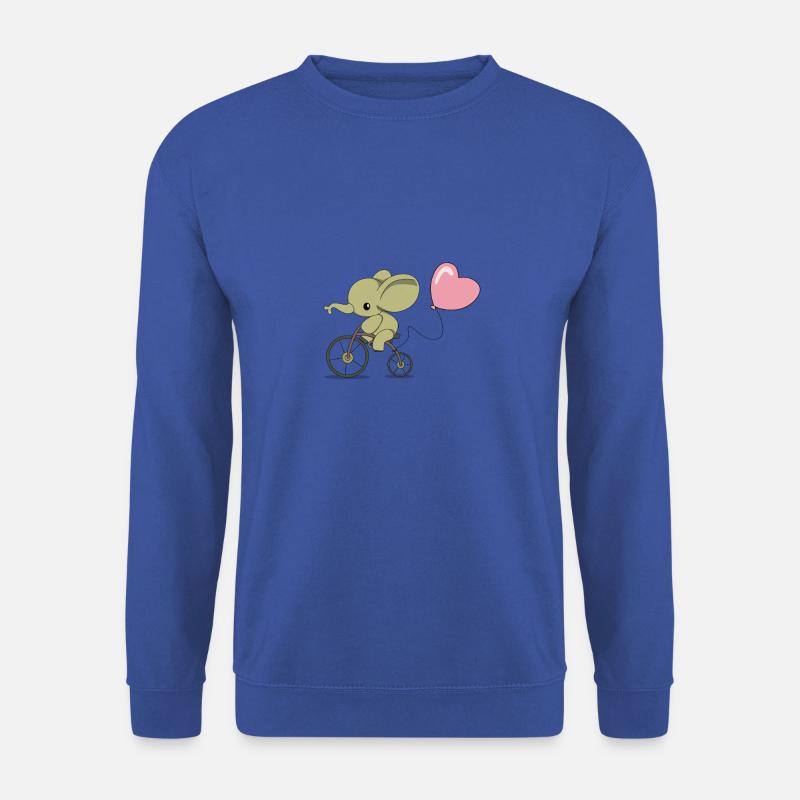 Bicycling elephant - Unisex Sweatshirt - royal blue