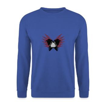 Nordic rune - Unisex Sweatshirt - royal blue - Front - Alina (178cm) & Michal (187cm)