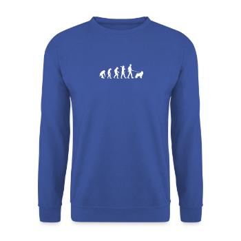 Evolution des cockers - Sweat-shirt Unisexe - bleu royal - Devant - Alina (178cm) & Michal (187cm)