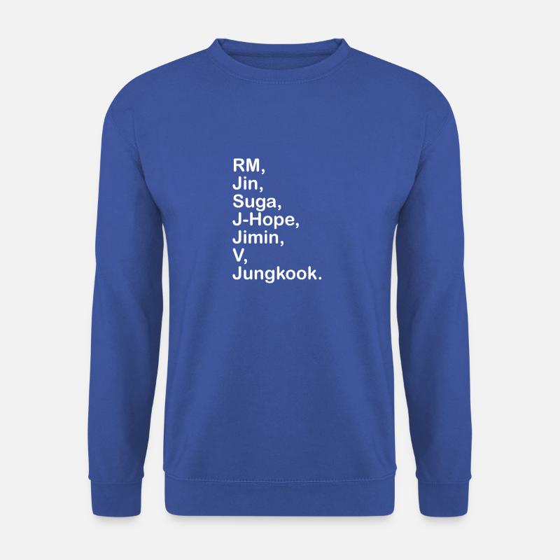 Koreanischer Pop BTS Namen Geschenk - Unisex Pullover - Royalblau