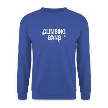 Escalade, escalade, escalade, bloc - Sweat-shirt Unisexe - bleu royal - Devant - Alina (178cm) & Michal (187cm)