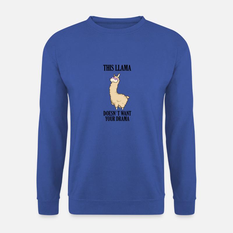 Lama Drama - Unisex Pullover - Royalblau