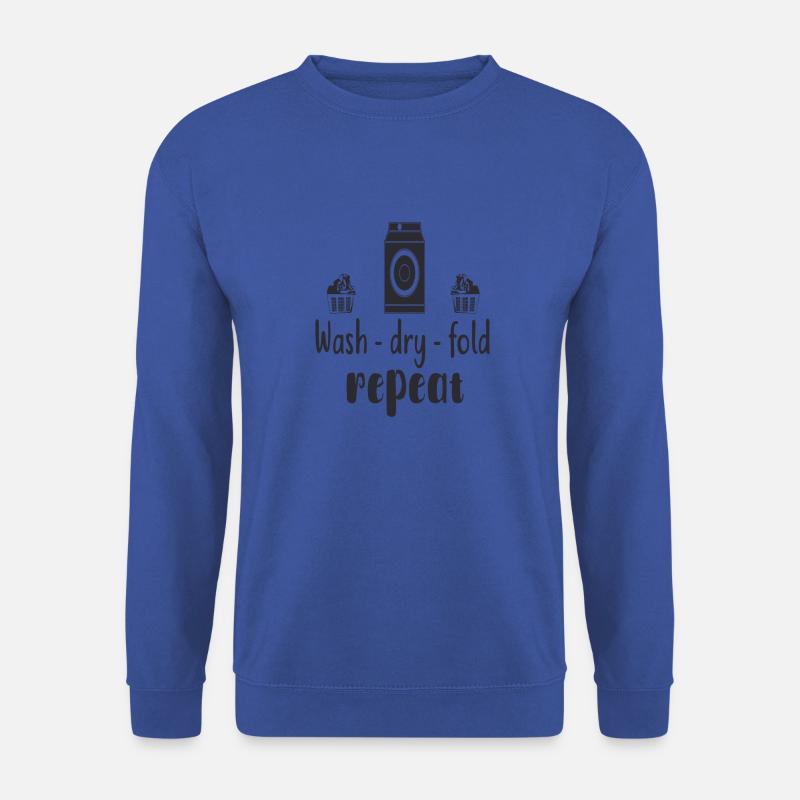 WASH,DRY,FOLD,REPEAT - Unisex Pullover - Royalblau