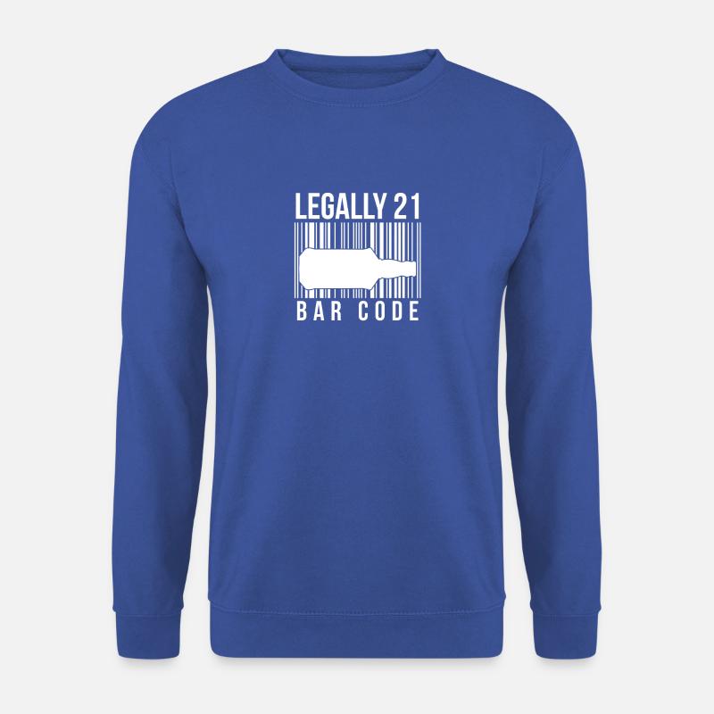 Legally 21 bar code - Unisex Sweatshirt - royal blue
