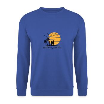 Malediven Insel - Unisex Pullover - Royalblau - Vorne - Alina (178cm) & Michal (187cm)