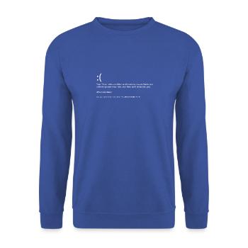 Programming Error Blue screen gaming gift - Unisex Sweatshirt - royal blue - Front - Alina (178cm) & Michal (187cm)