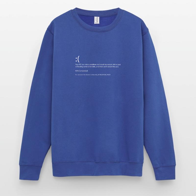 Programmieren Error Bluescreen Gaming Geschenk Unisex Pullover