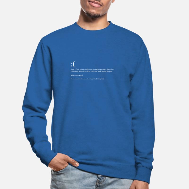 Programmieren Error Bluescreen Gaming Geschenk Unisex Pullover