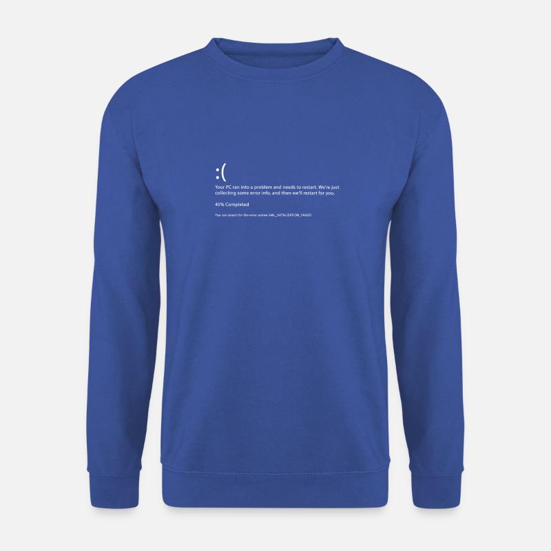 Programmation Error Bluescreen Gaming Cadeau - Sweat-shirt Unisexe - bleu royal