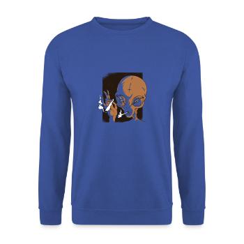 smoking alien - Unisex Sweatshirt - royal blue - Front - Alina (178cm) & Michal (187cm)