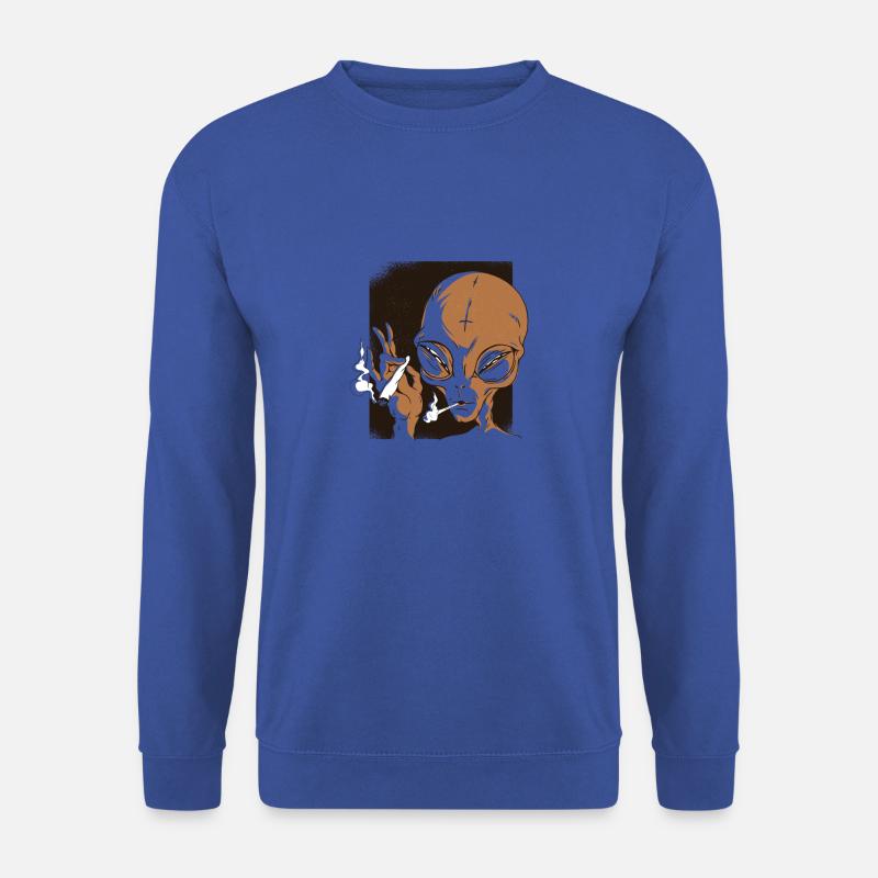 rauchendes alien - Unisex Pullover - Royalblau