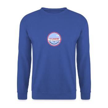 Fleda Maus: St. Jakob im Defereggental, Austria - Unisex Sweatshirt - royal blue - Front - Alina (178cm) & Michal (187cm)