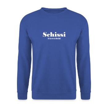 Schissi Die Kaiserin hat Durchfall T-Shirt - Unisex Pullover - Royalblau - Vorne - Alina (178cm) & Michal (187cm)