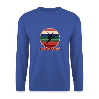 Gymnastik Turnen Sportart Kunstturnen Athletik - Unisex Pullover - Royalblau - Vorne - Alina (178cm) & Michal (187cm)