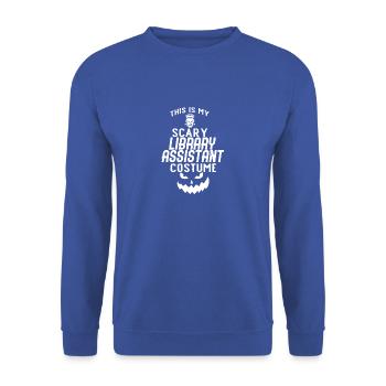 Scary Library Wizard - Unisex Sweatshirt - royal blue - Front - Alina (178cm) & Michal (187cm)